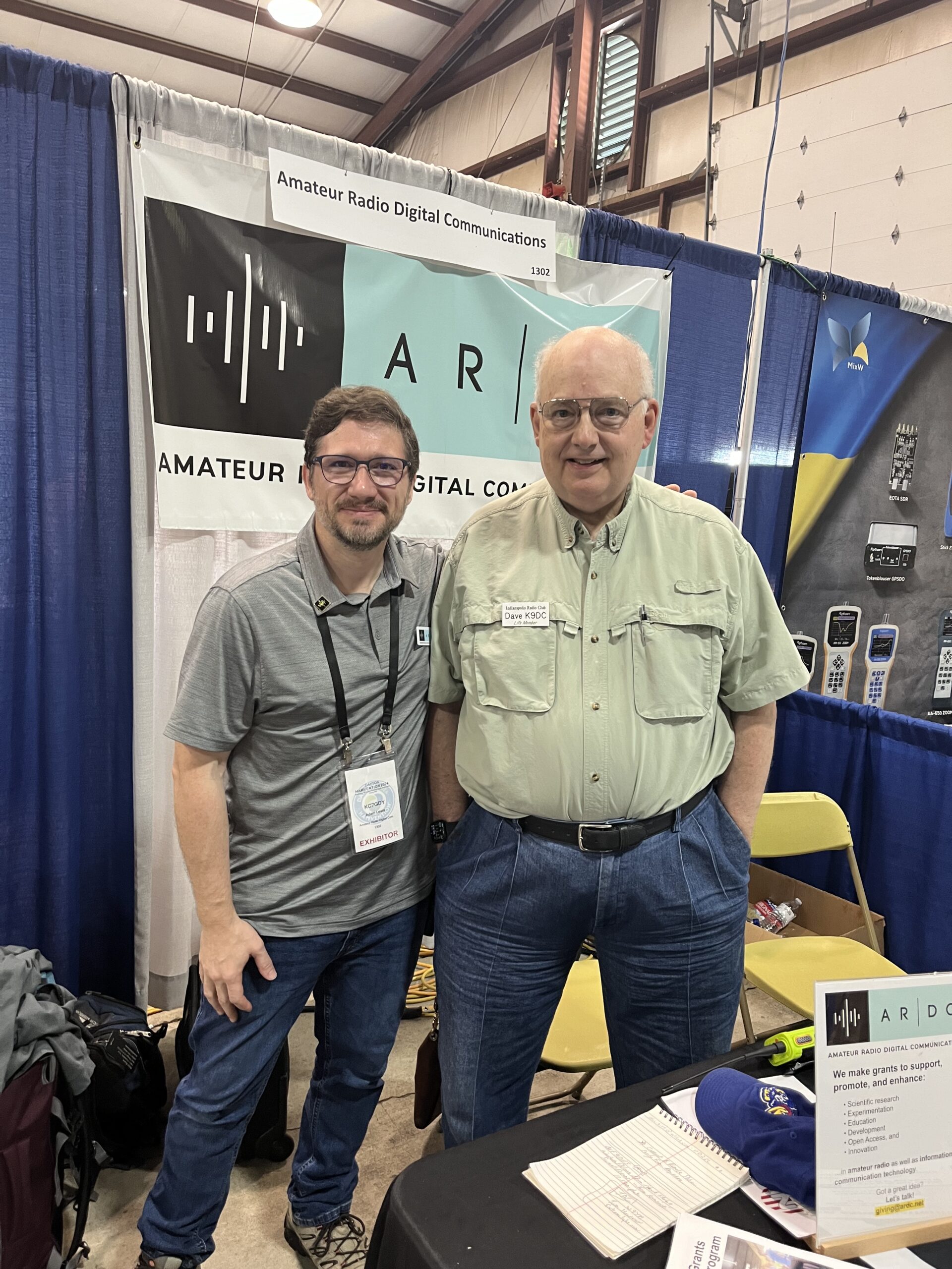 Adam Lewis (KC7GDY) and Dave Gingrich (K9DC) at Hamvention 2024