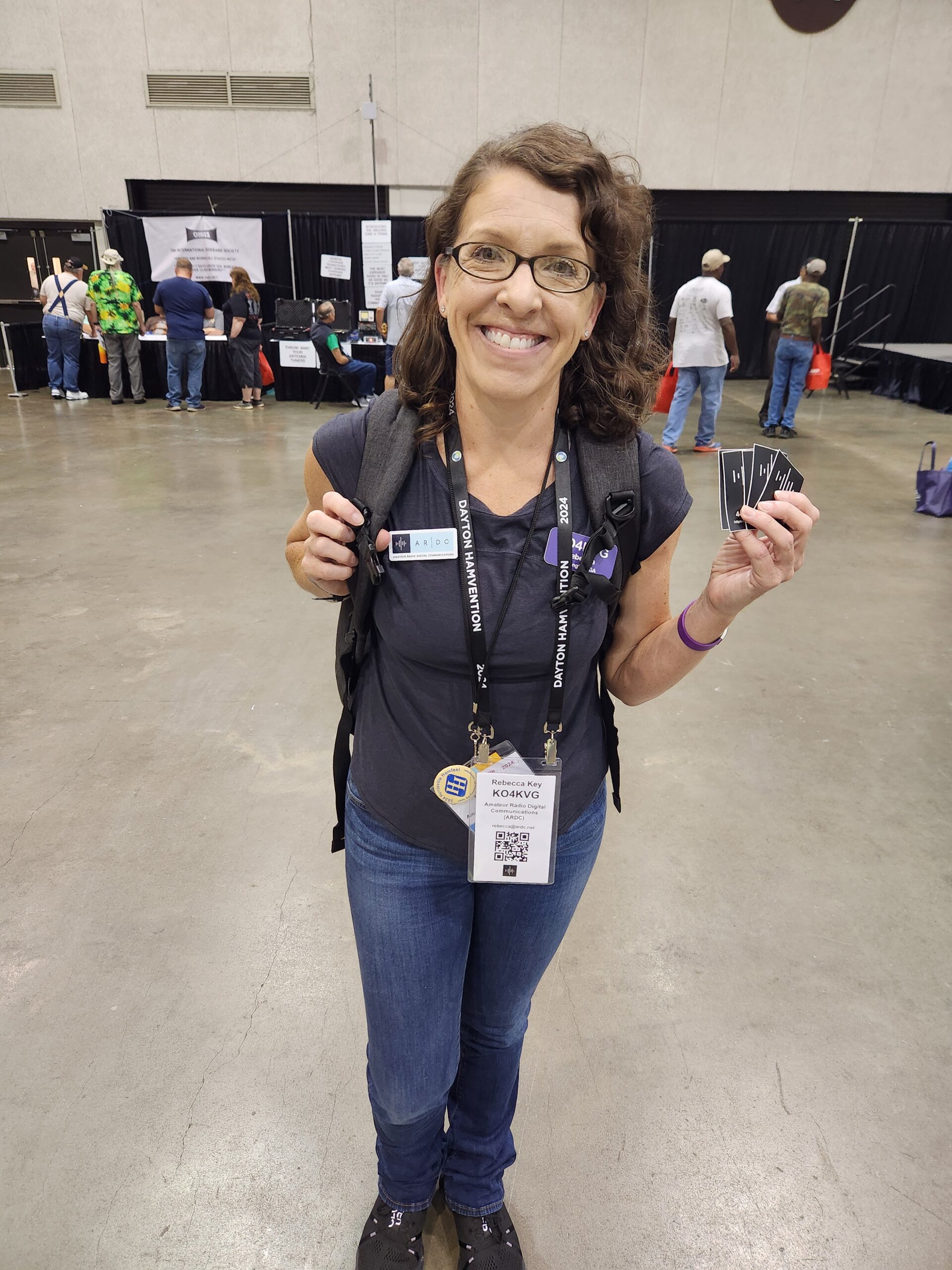 Rebecca Key (KO4KVG) at Huntsville Hamfest 2024